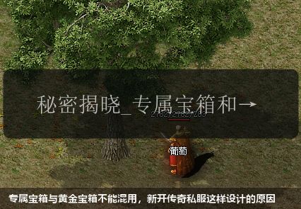 专属宝箱与黄金宝箱不能混用，新开传奇私服这样设计的原因