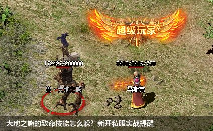 大地之熊的致命技能怎么躲？新开私服实战提醒