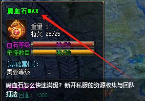 魔血石怎么快速满级？新开私服的资源收集与团队打法