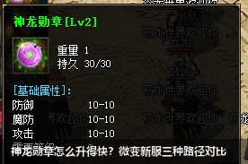神龙勋章怎么升得快？微变新服三种路径对比