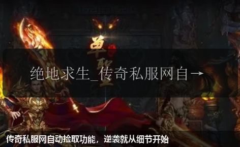 传奇私服网站自动捡取功能,逆袭就从细节开始
